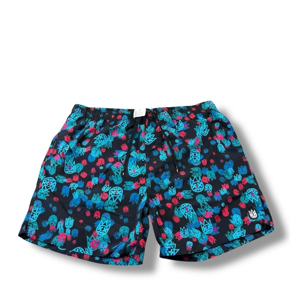 NWT Cult Of Individuality Shimuchan Logo AOP Lined Swim Trunks Mens Sz 3XL Rare